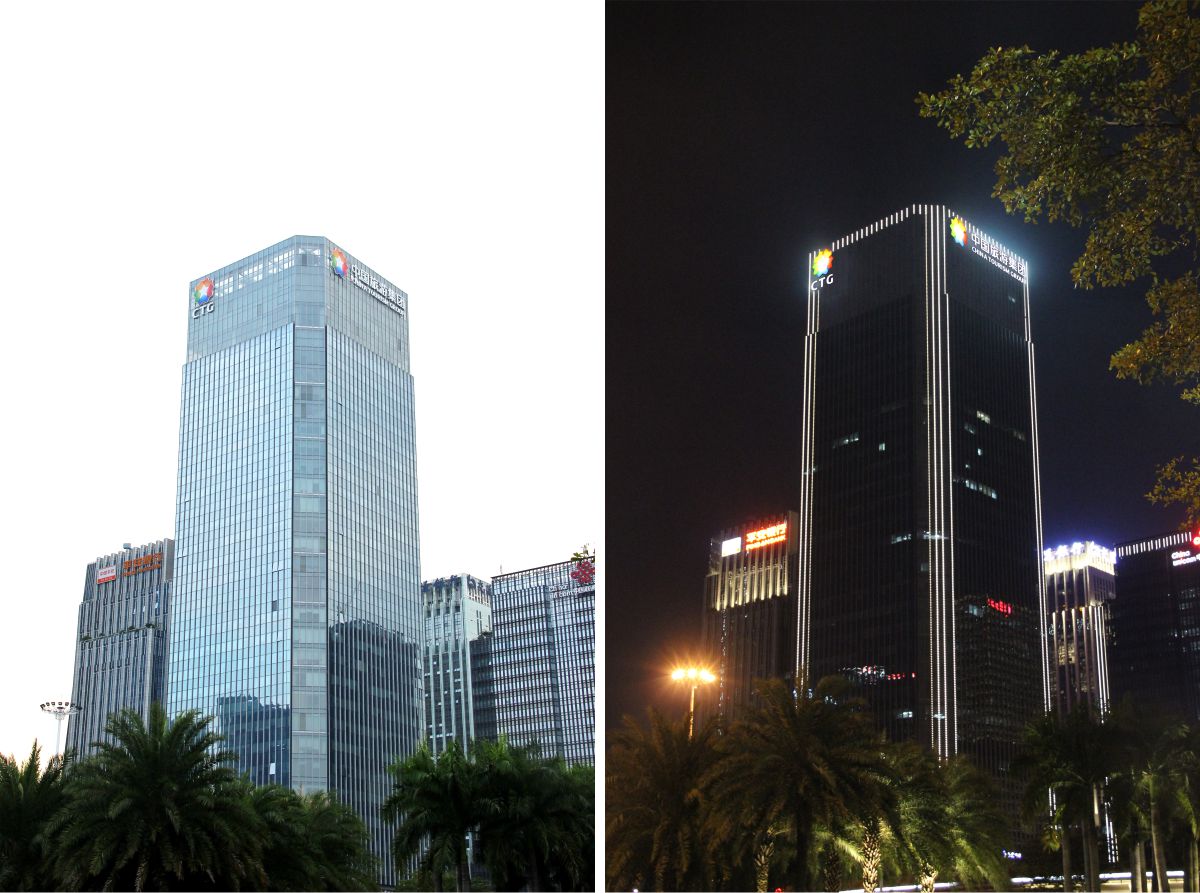深圳中國(guó)旅游集團(tuán)商務(wù)大廈發(fā)光字工程案例