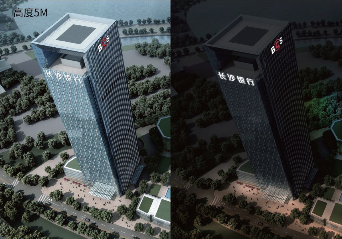 長沙銀行總部大廈CBD寫字樓發(fā)光字工程